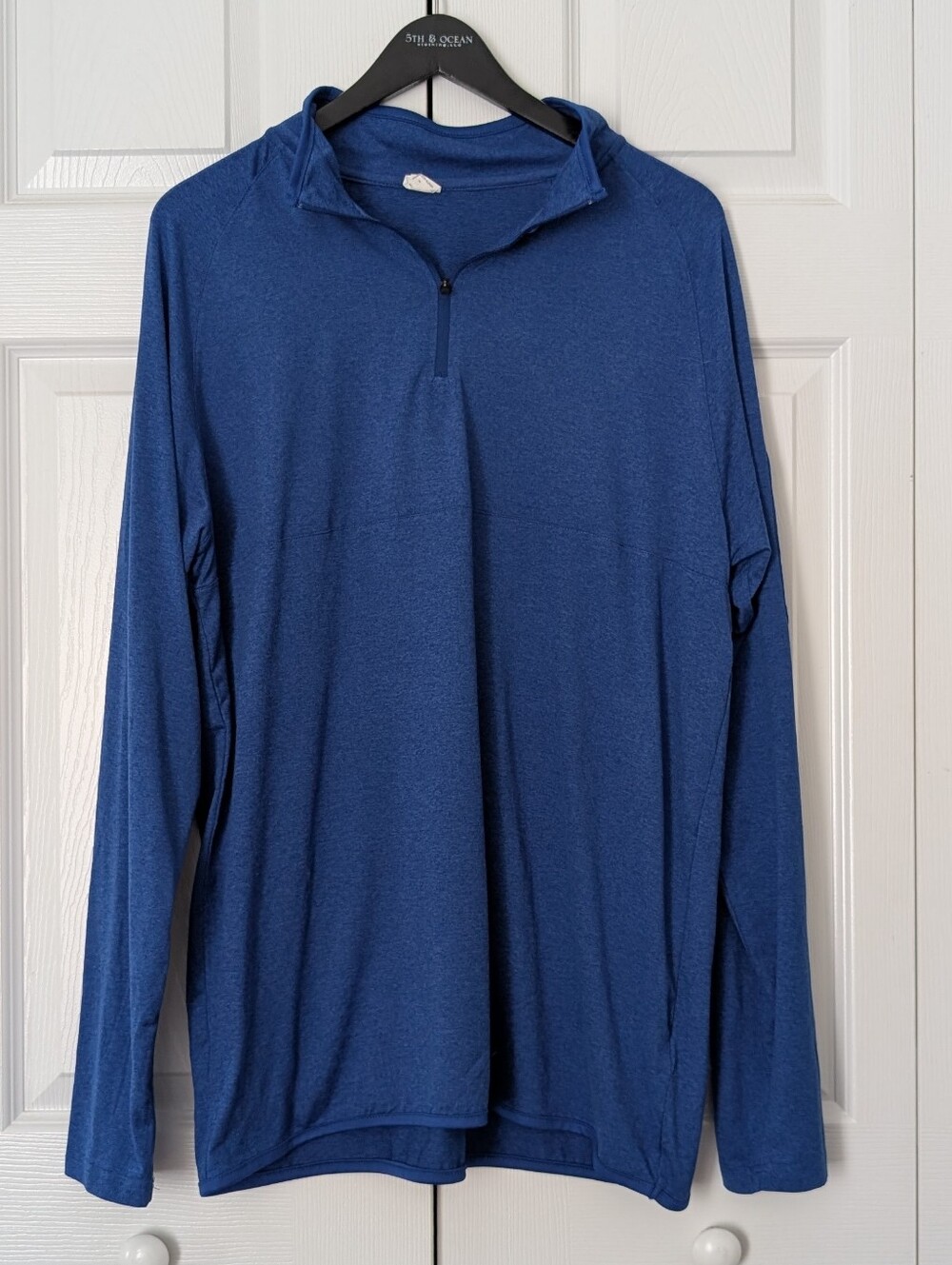 New Era Men's Quarter-Zip Pullover Shirt - Royal Blue